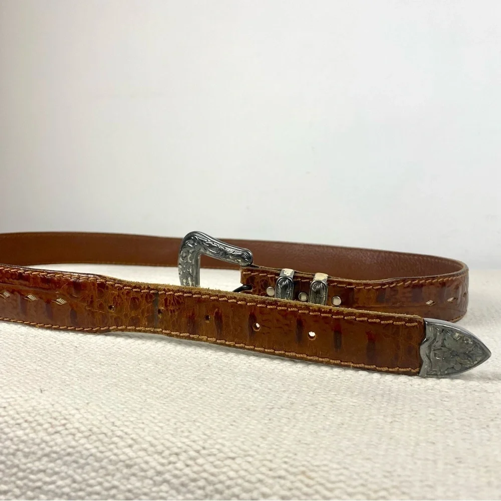 NANNI Milano Alligator Belt Made in Italy Size 100/40 (37”-41”)